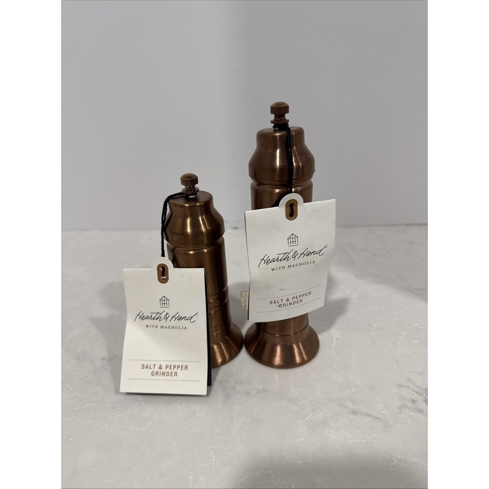 Salt and Pepper Crank Grinder set.Copper Finish - Hearth & Hand with Magnolia